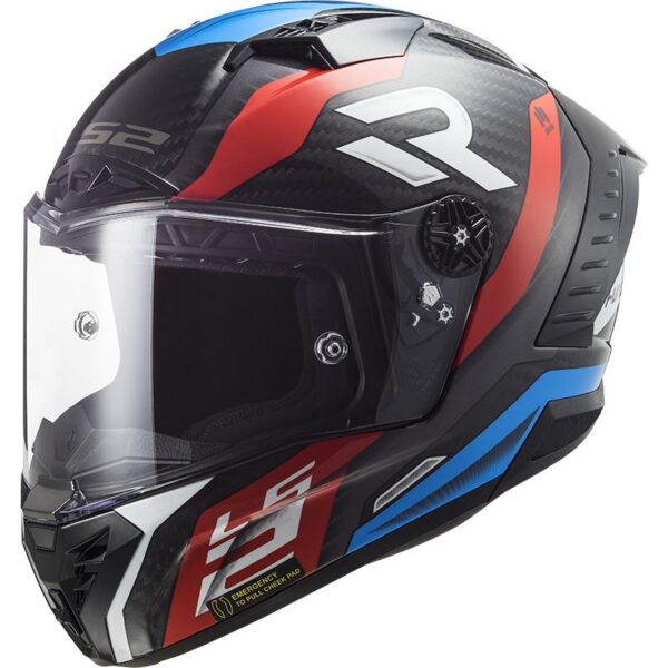 LS2 Thunder Carbon Supra Red Blue - FØR 4.199
